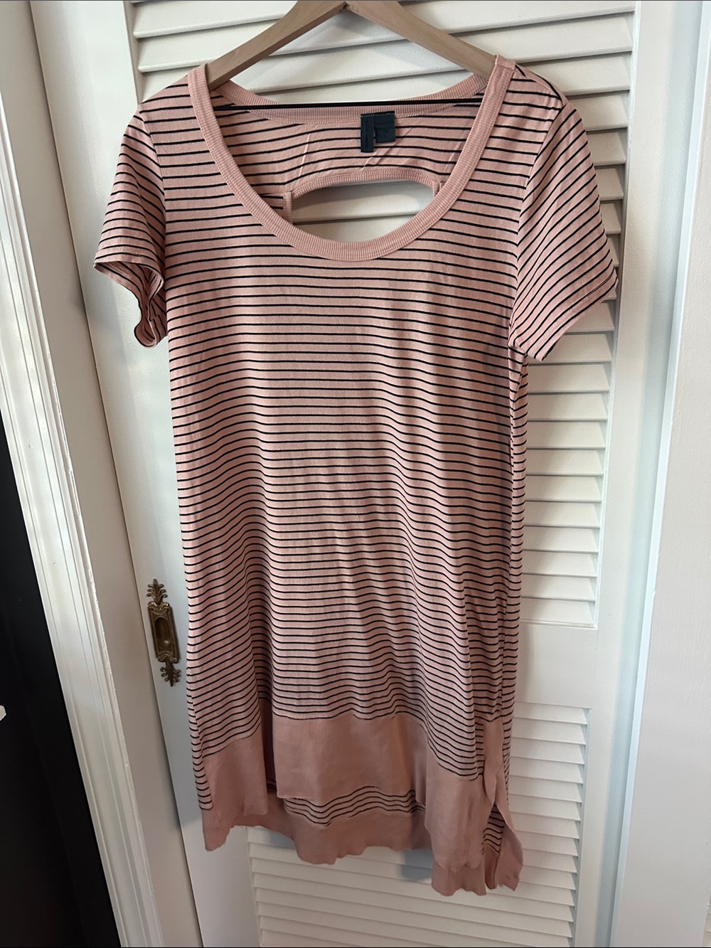 Easy summer striped tee shirt dress!